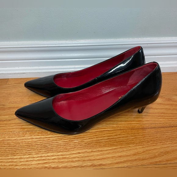 Cole Haan + Nike Air Patent Leather Black 2” High Heels, 9.5C, NEW out of Box - Picture 3 of 9